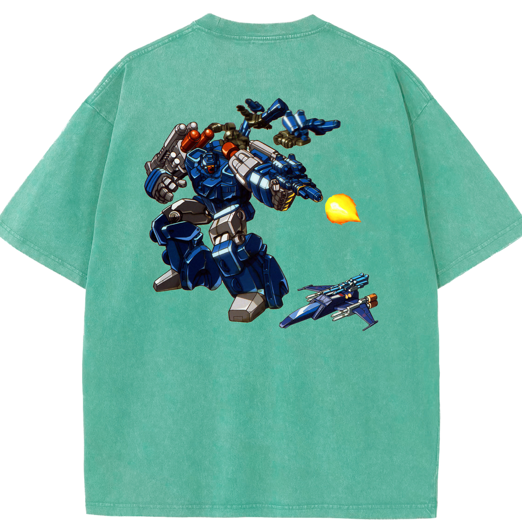 （画像用）  綿100% ヴィンテージ風 半袖Tシャツ（背面プリント）